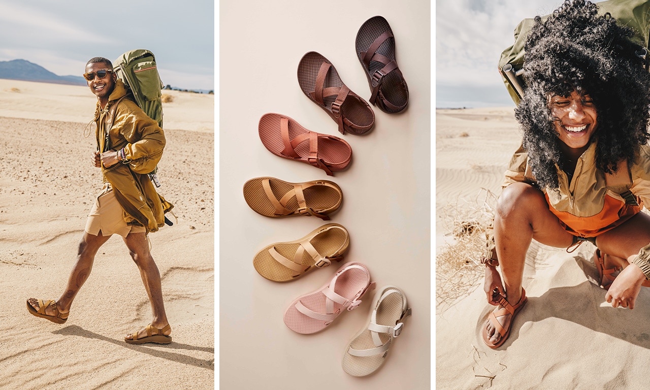 earth tone sandals