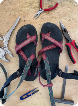Before image of a Chaco repair