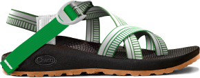 Side profile of Z/2 sandal in true green.