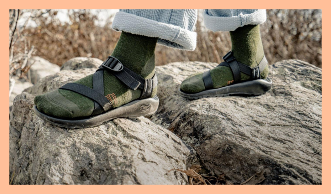 Womens Chacos in a forest