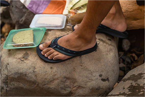 Rocking classic flips on an outdoor adventure.