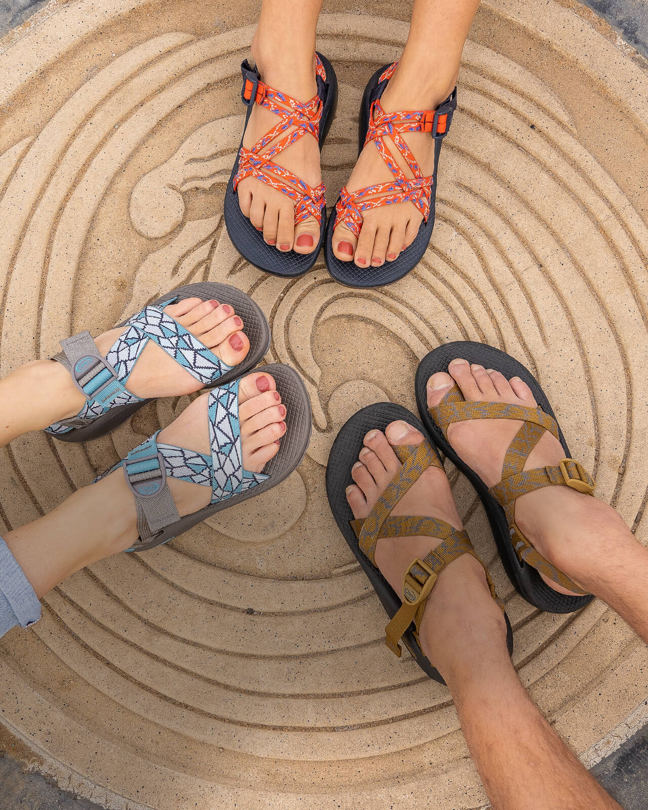 3 people wearing Chaco Z/Sandals