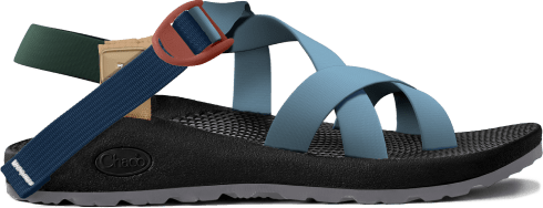 Side profile of Z/2 sandal in blue horizon.