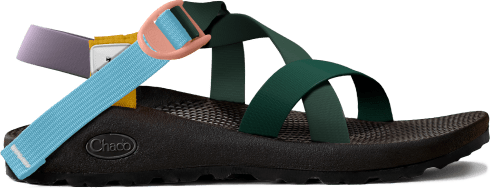 Side profile of Z/1 sandal in OG color block.