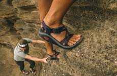 close up of chacos